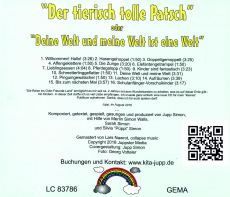 KITA-JUPPs CD Der tierisch tolle Patsch - Deine Welt und meine Welt ist eine Welt