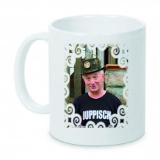 Kaffetasse - coffeemug - JUPPISCH - TaDing - ganz in weiss.