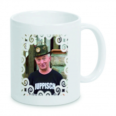 Kaffetasse - coffeemug - JUPPISCH - TaDing - ganz in weiss.