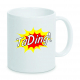 Kaffetasse - coffeemug - JUPPISCH - TaDing - ganz in weiss.