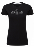 Fan Ladies T-shirt schwarz Schorle-princess in Bling,Bling SILBERGLITZER