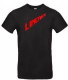 T-Shirt: Limerick   schwarzes Shirt mit rotem Druck