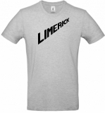 T-Shirt: Limerick   ash-farbenes Shirt mit schwarzem Druck