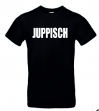 JUPPISCH T-shirt - schwarz mit Druck in weiss - vorne